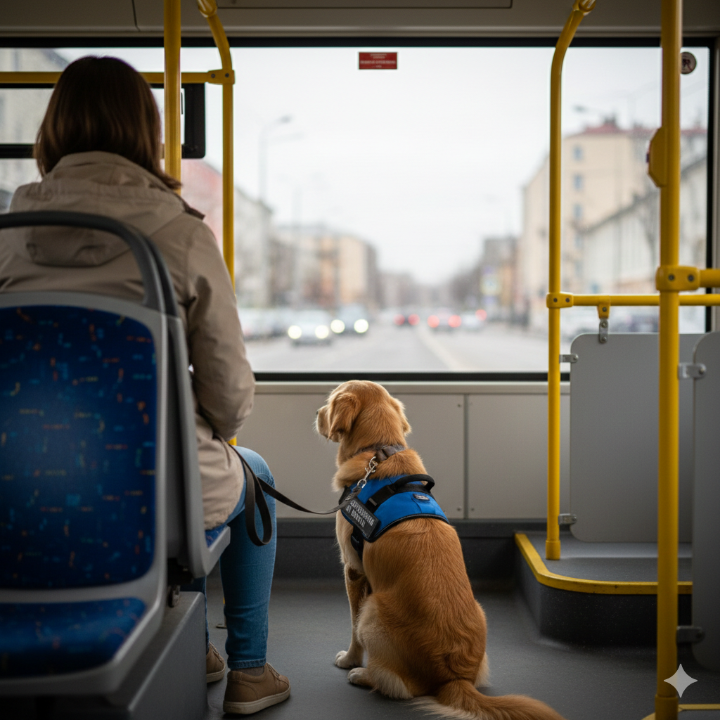 Hund liegt entspannt auf dem Schoß der sitzenden Person